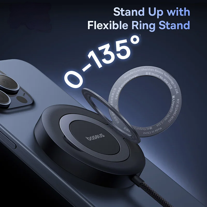 Magnetic Wireless Charger with Integrated Stand