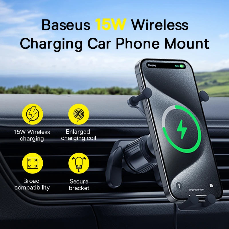 Wireless Charging Car Phone Holder