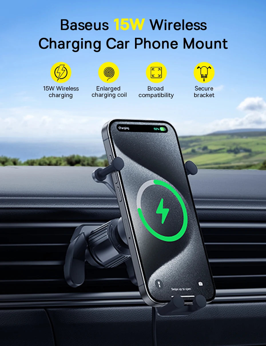 Wireless Charging Car Phone Holder