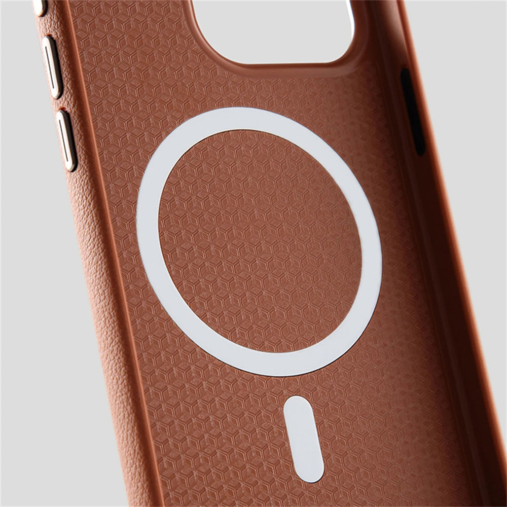 Leather Magnetic Case For iPhone