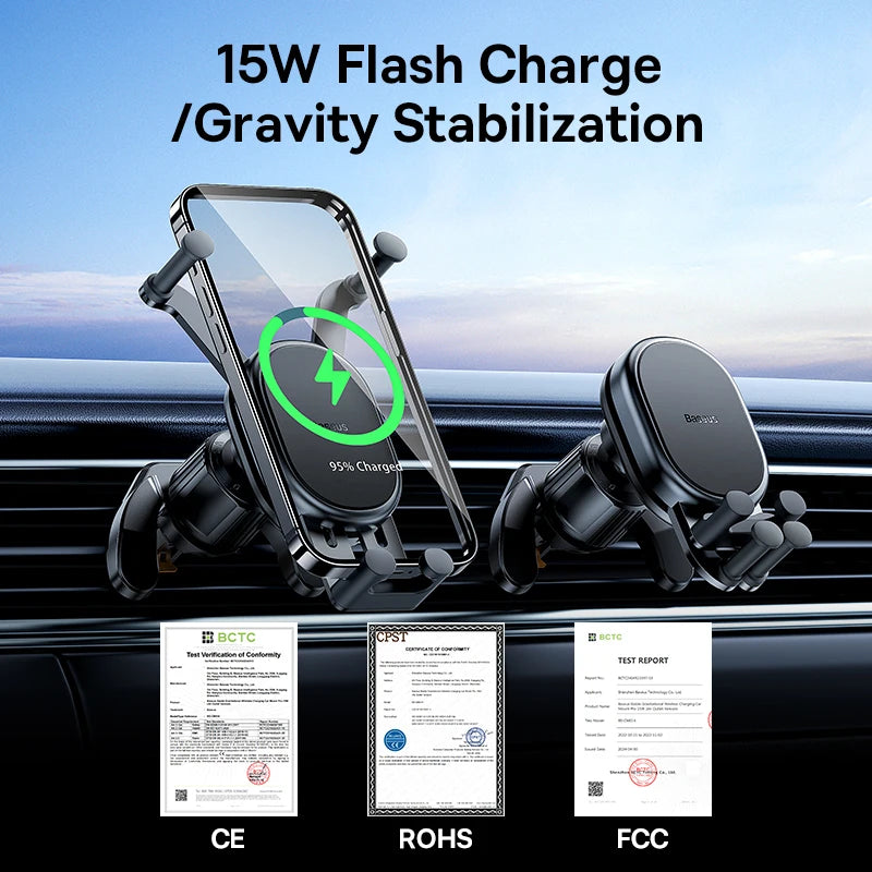 Wireless Charging Car Phone Holder